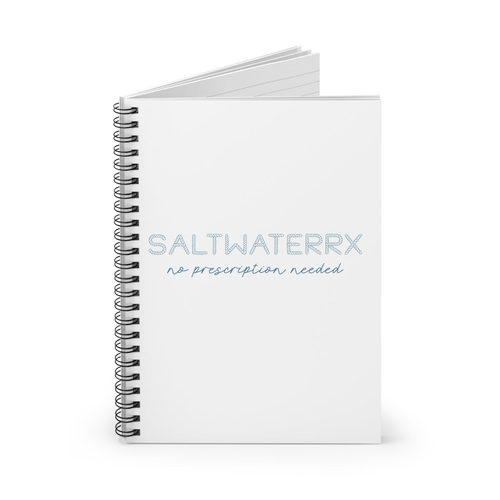 SaltwaterRx Spiral Notebook — "No Prescription Needed" Ruled Journal