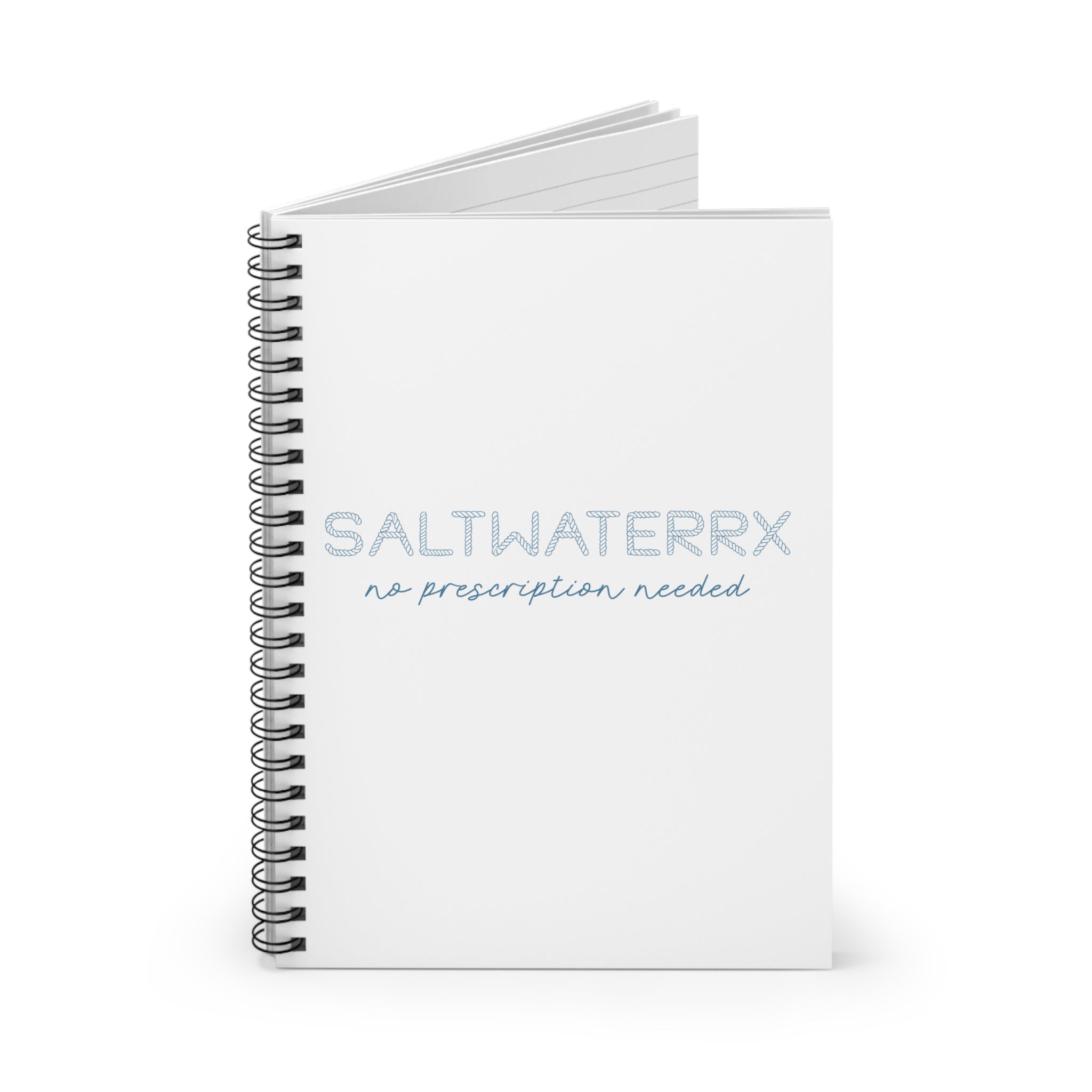 SaltwaterRx Spiral Notebook — "No Prescription Needed" Ruled Journal