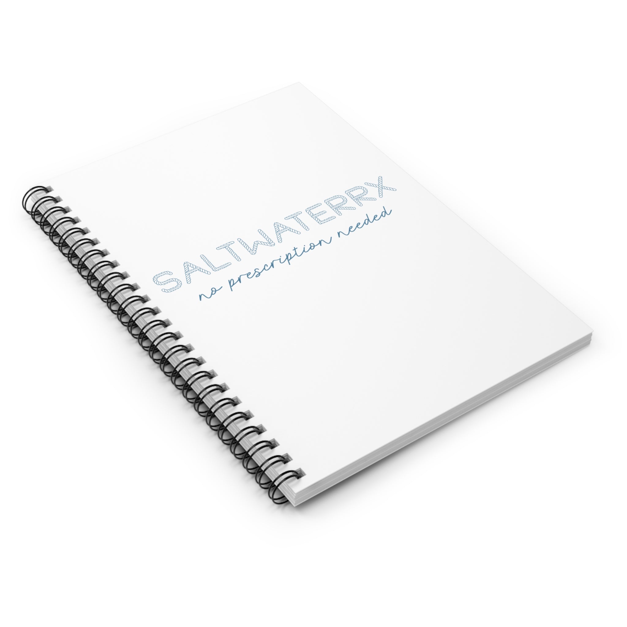SaltwaterRx Spiral Notebook — "No Prescription Needed" Ruled Journal