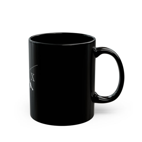 Fish Hunter Black Mug