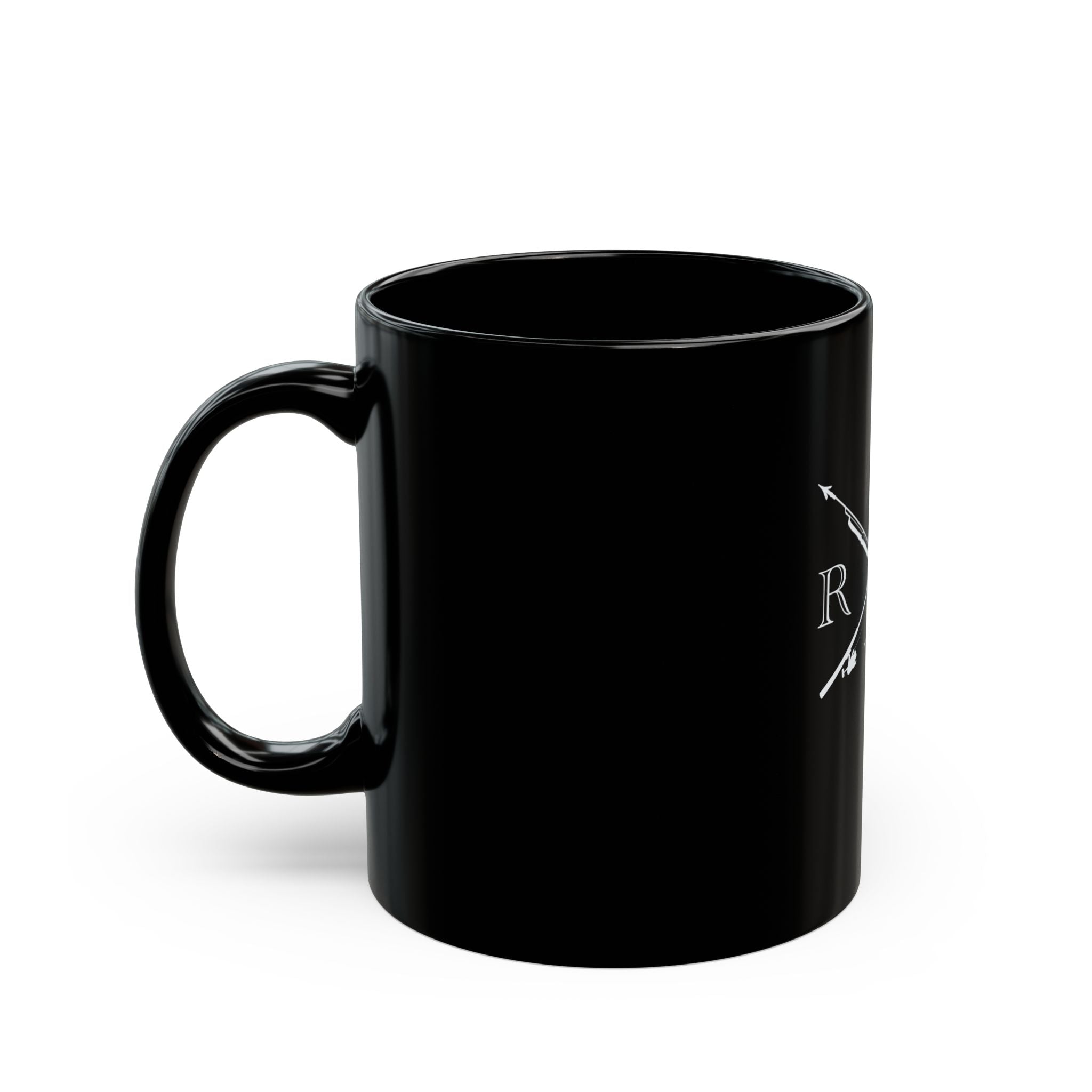Fish Hunter Black Mug