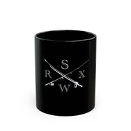 Fish Hunter Black Mug