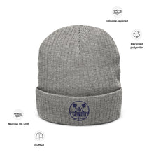 Load image into Gallery viewer, Ribbed knit logo beanie